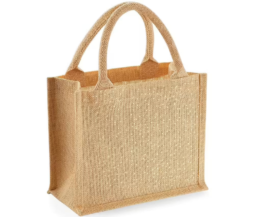 Sac en jute scintillant taille S