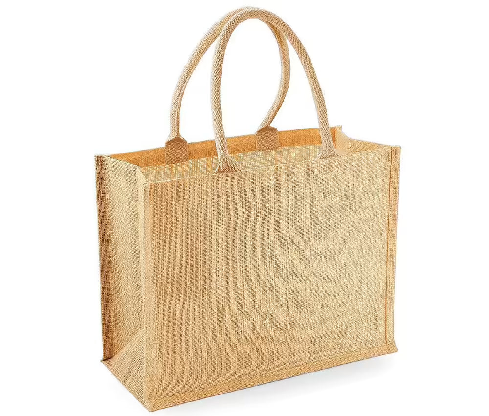 Sac en jute scintillant taille L