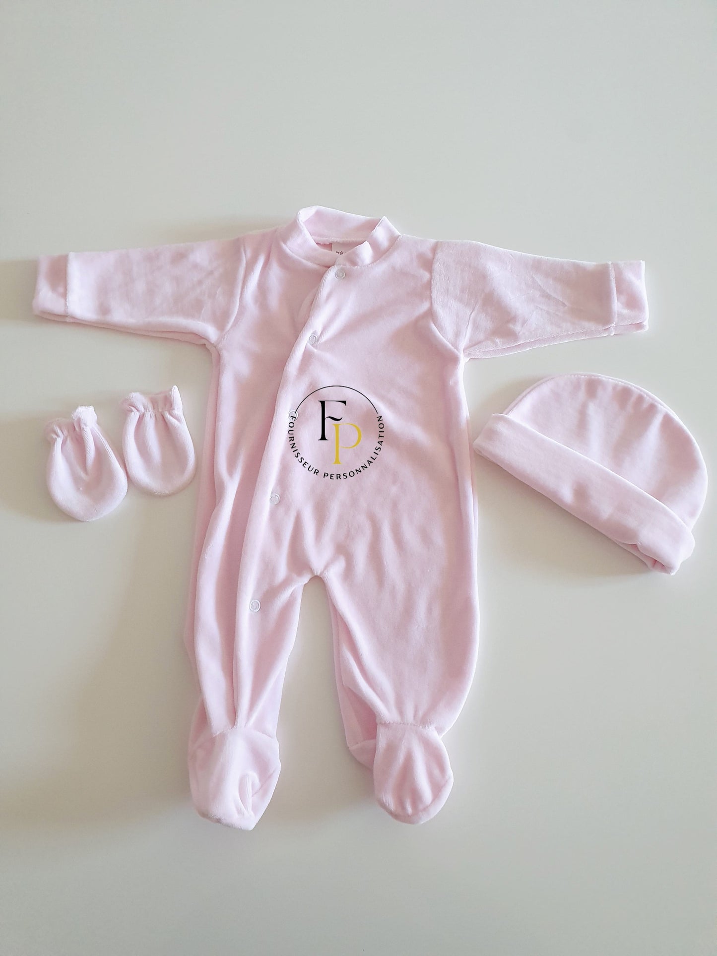 Ensemble bébé 3 pièces velours Fournisseur Personnalisation