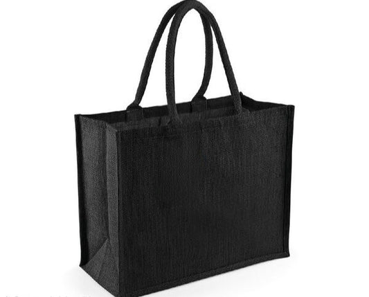 Sac en jute noir taille L