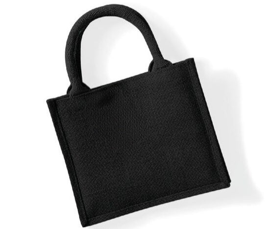 Sac en jute noir taille S