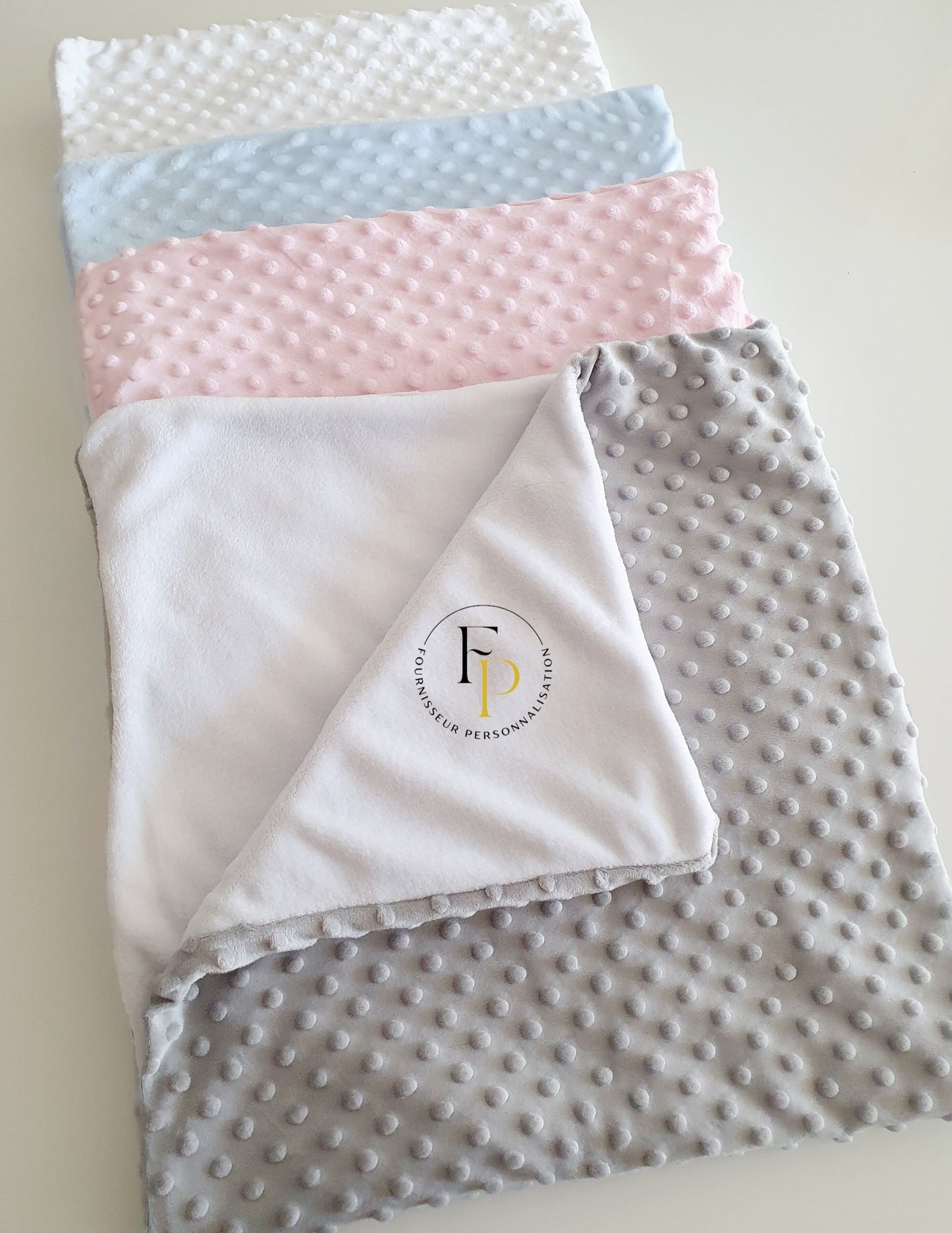 Plaid bébé minky polaire