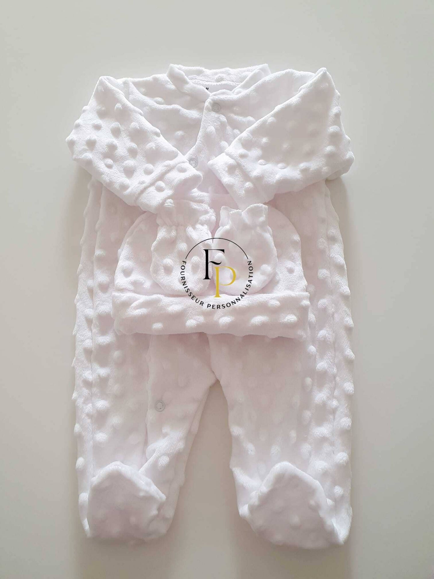 Ensemble bébé 3 pièces minky