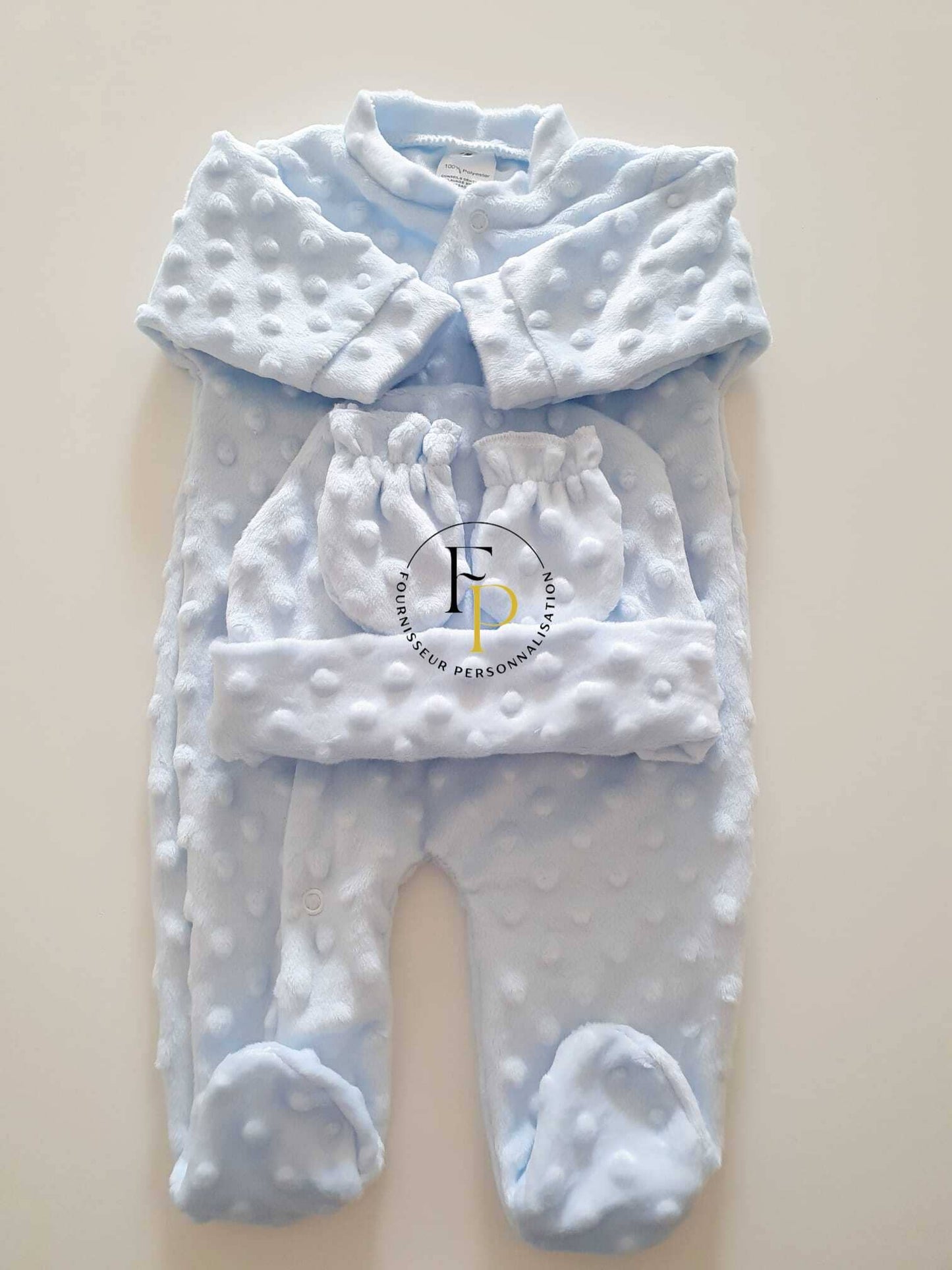 Ensemble bébé 3 pièces minky