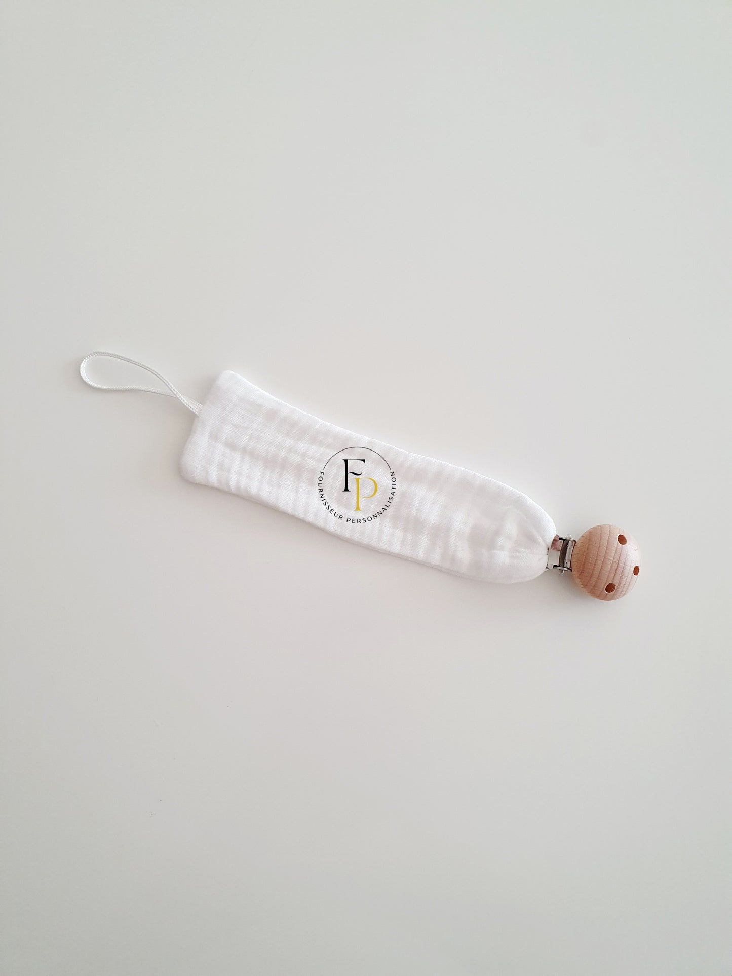 Attache tétine en gaze de coton