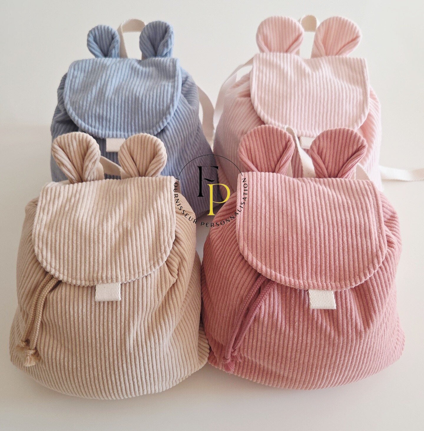 Sac à dos oreilles côtelé