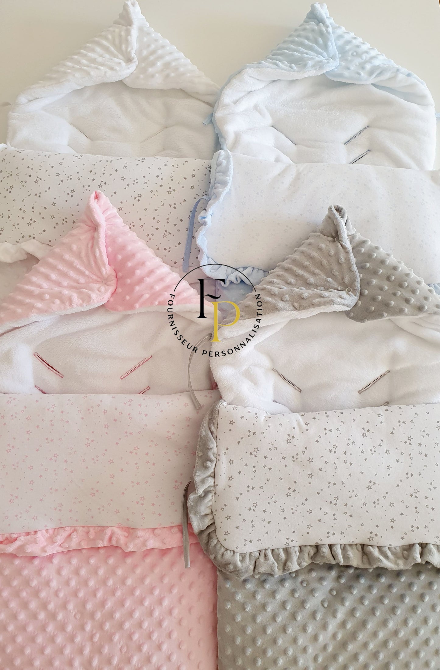 Nid d'ange minky polaire avec passage ceinture