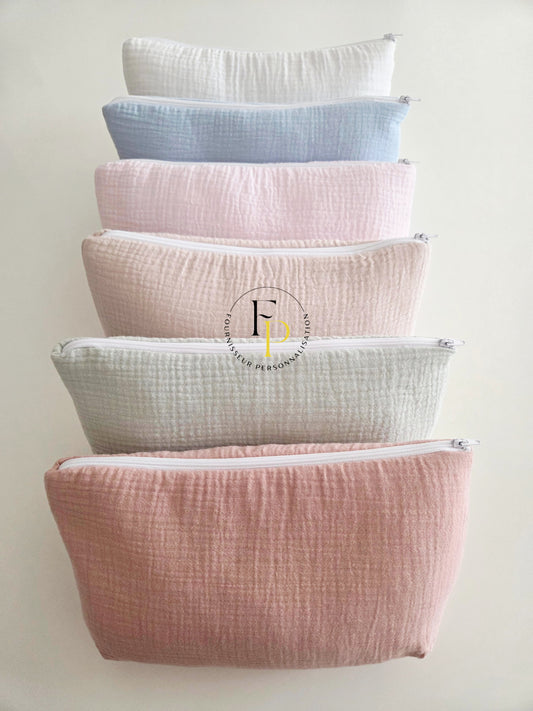 Trousse de toilette gaze de coton