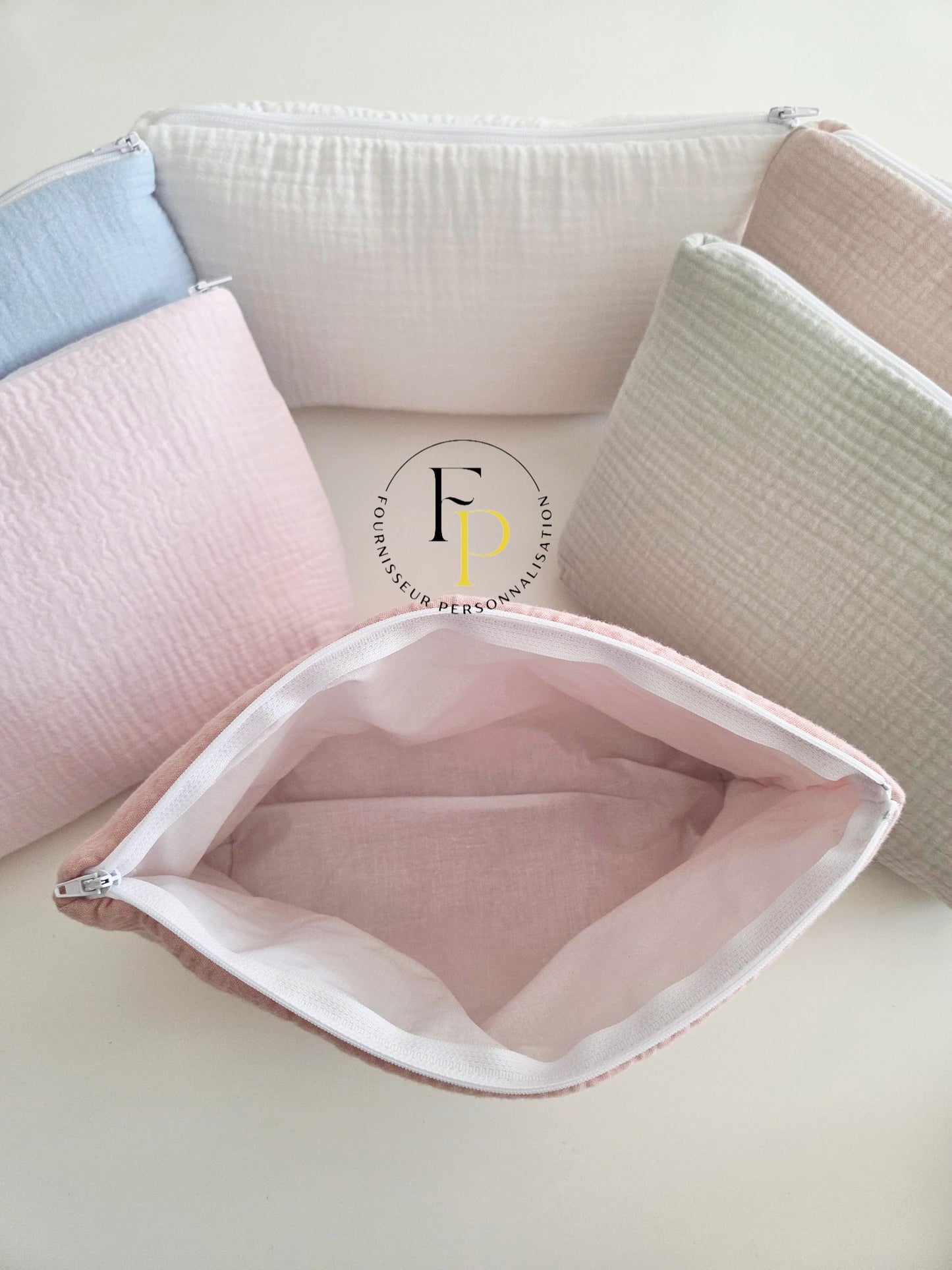 Trousse de toilette gaze de coton